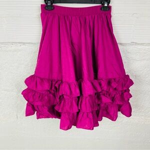 Malco modes Vibrant Fuchsia pink Ruffle western A-Line Skirt size medium